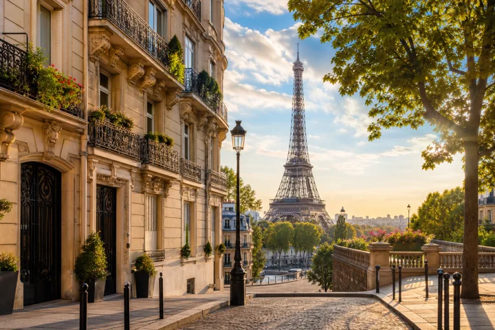 Vista de París con la Torre Eiffel
